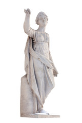 Fototapeta na wymiar Sculpture of the ancient Greek god Latona, isolate - Image