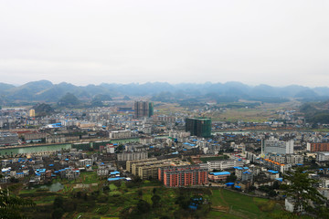 The scenery of jiangyong city, yongzhou, hunan, China