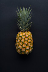 Pineapple On Black Background