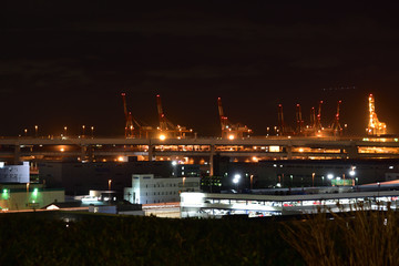 Fototapeta premium 港の見える丘公園 夜景 (Night view at Minatogamieruoka-park)