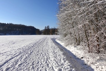 Obraz premium Treuchtlingen - Almühlweg im Winter