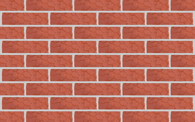 Red brick wall. Close-up. Vector image. Background. Texture.