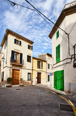 Fototapeta na wymiar Street in Alcudia old town, Mallorca.