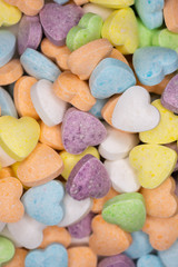 candy, love hart colorful closeup with background