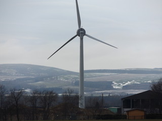 wind turbine in field