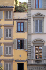 Fototapeta premium Old house. Many of the buildings in Florence are included in the UNESCO World Heritage list, Italy