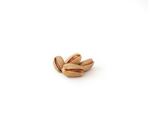 Pistachios isolated on white background