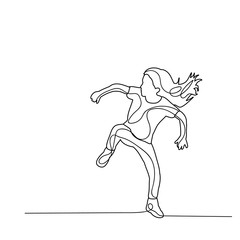 sketch, line, child dancing