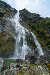 Naklejka na ściany i meble mighty waterfalls, earland falls, southland, new zealand 10