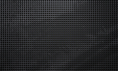 Dark Metal Plate Background Black Perforated Sheet Grid Pattern