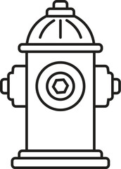 Fire hydrant icon, outline design. Vector illustration