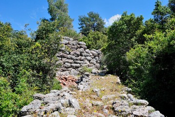 The ruins of an ancient city of Hydas near Marmaris, Turkey
