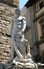 Hercules and Cacus statue in Piazza della Signoria in Florence, Italy