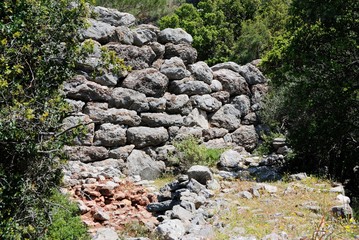 The ruins of an ancient city of Hydas near Marmaris, Turkey