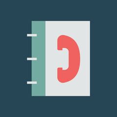 Silhouette icon phone book