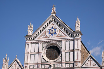 Obraz premium The Basilica di Santa Croce (Basilica of the Holy Cross) - famous Franciscan church in Florence, Italy