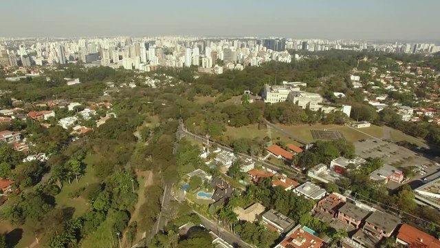 Bandeirantes Palace, Government of the State of Sao Paulo, in the Morumbi neighborhood, Brazil South America Photo drone: 07/15/2018 