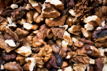 peeled walnut background