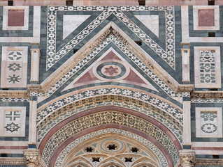 Detail of Cattedrale di Santa Maria del Fiore (Cathedral of Saint Mary of the Flower), Florence, Italy 
