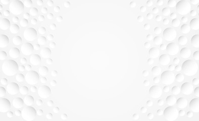 Abstract.  Embossed circle white Background ,light and shadow. copy space .Vector
