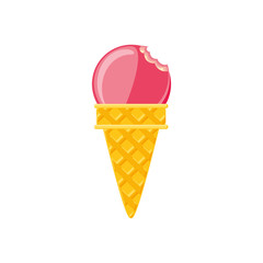 delicious ice cream in cone
