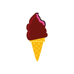 delicious ice cream in cone