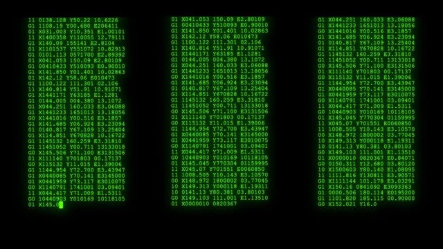encrypted fast long scrolling programming security hacking code data flow stream on green display new quality numbers letters coding techno joyful video 4k stock footage
