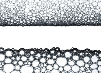 Geometric cells formed by soap bubbles and water, for background or texture