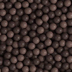 3d milk chocolate balls background