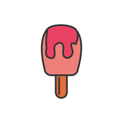 delicious ice cream in stick