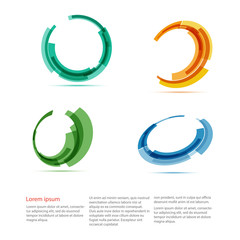 Circle set. Vector illustration. Business Abstract Circle icon. Corporate, Media, Technology styles vector logo design template. transparent