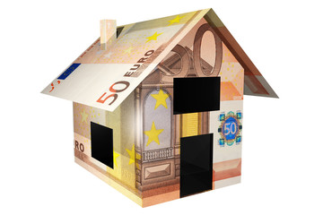 Haus aus 50 EUR Scheinen