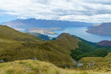hiking the ben lomond track, view of lake wakatipu at queenstown, new zealand 51