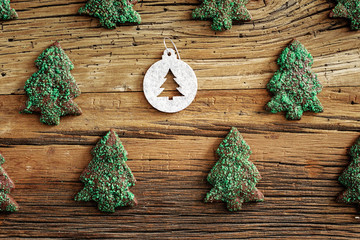 Christmas cookies with festive decoration