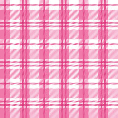 Pink Buffalo Plaid Seamless Pattern - Classic buffalo plaid pattern design