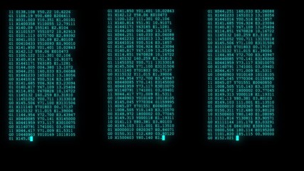 encrypted fast long scrolling programming security hacking code data flow stream on blue display new quality numbers letters coding techno joyful video 4k stock footage