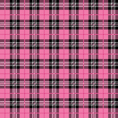 Pink Buffalo Plaid Seamless Pattern - Classic buffalo plaid pattern design