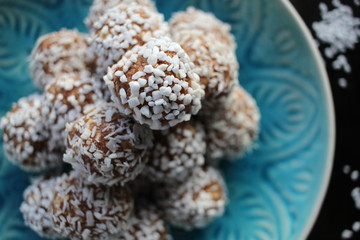 Chocolate balls on a plate