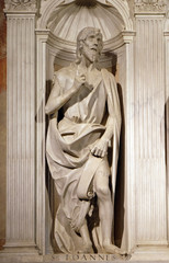 Saint John the Baptist on the altar of St. Regulus in the Cathedral of St Martin in Lucca, Italy