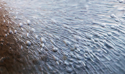 Frozen in ice water, suitable for advertising family planning