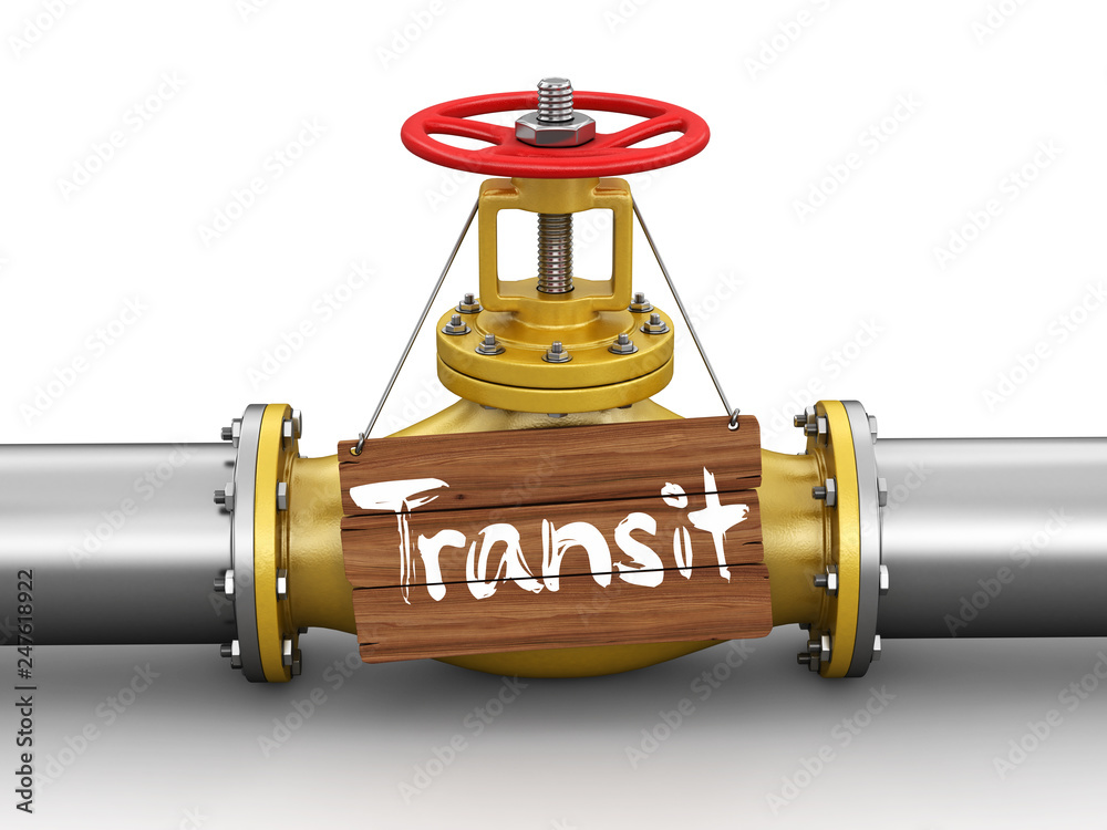 Poster pipeline with transit. image with clipping path