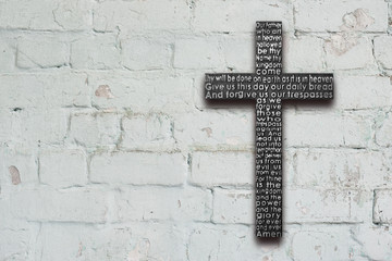 Detailed  texture. Old brick wall with shabby stucco.