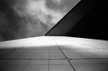 Geometric patterns on a building