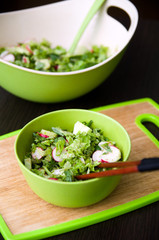 green salad in a bowl