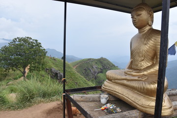 Buddhist altar in countryside