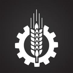 Cereal icon on black background for graphic and web design, Modern simple vector sign. Internet concept. Trendy symbol for website design web button or mobile app