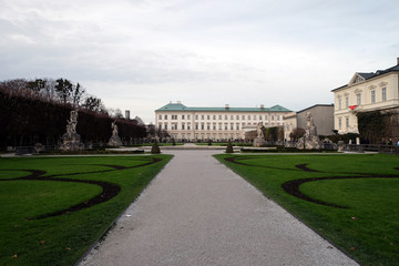 Famous Mirabell Gardens in Salzburg, Austria 