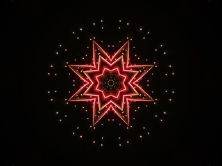 Glowing star shape
