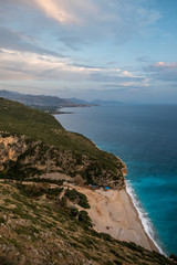 Fototapeta na wymiar Gjipe Beach, Albania Riviera, beach coastline