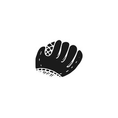 glove for baseball vector draw